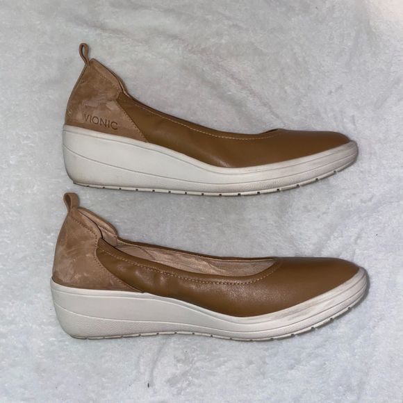 Vionic women's advantage jacey wedge slip on platform wedges toffee size 8.5 - Picture 6 of 8
